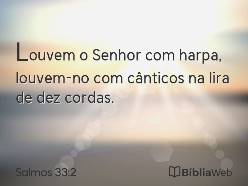 Salmos 33:2 em imagem para compartilhar