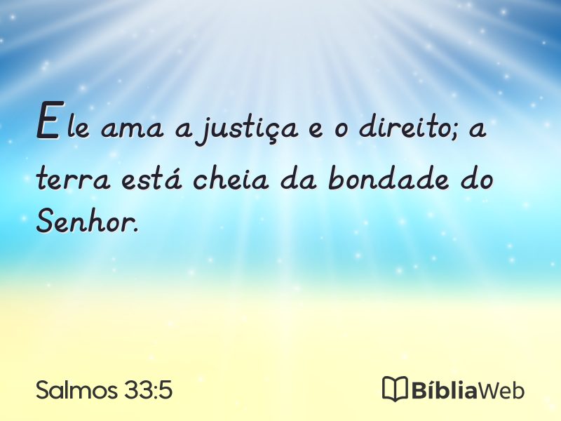 Salmos 33:5 em imagem para compartilhar