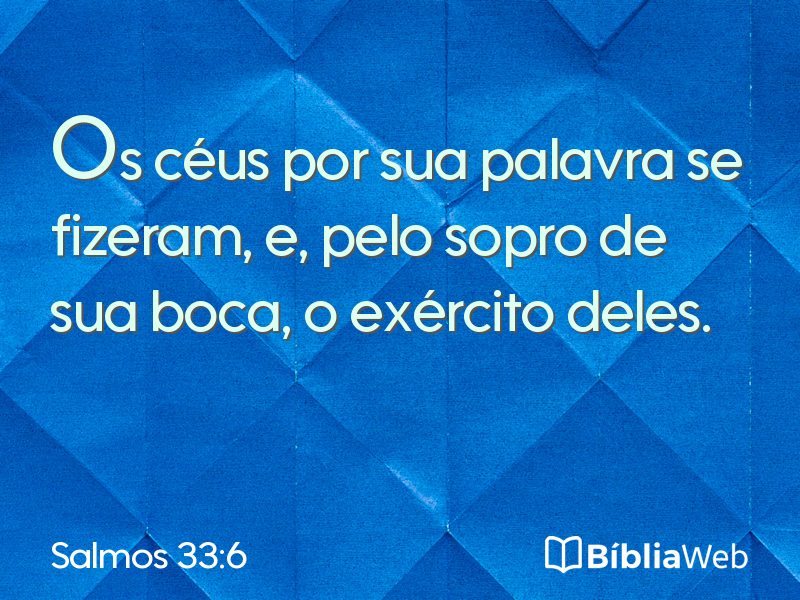 Salmos 33:6 em imagem para compartilhar