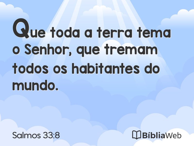Salmos 33:8 em imagem para compartilhar