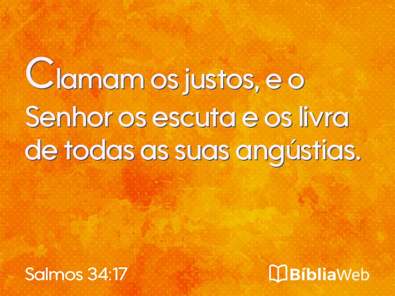 Salmos 34:17 em imagem para compartilhar