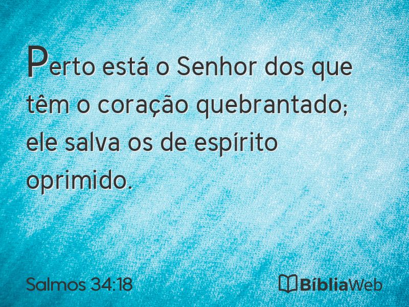 Salmos 34:18 em imagem para compartilhar