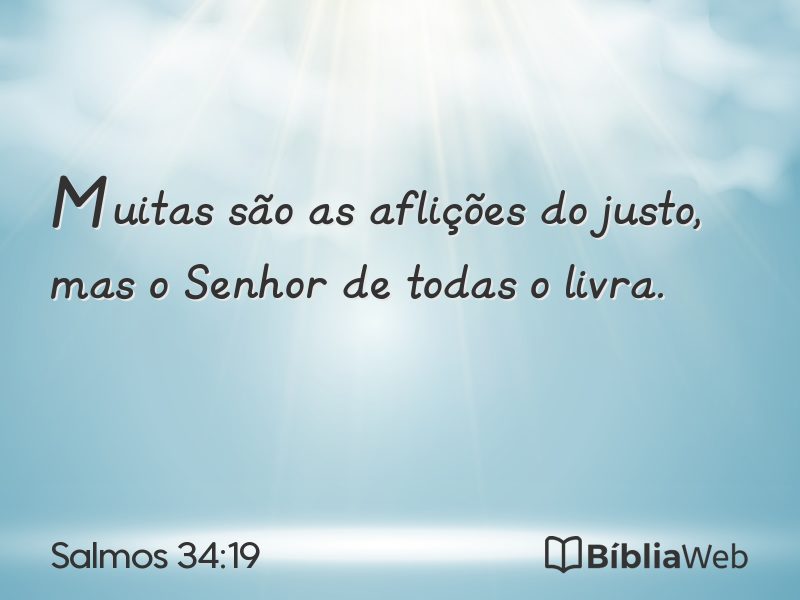 Salmos 34:19 em imagem para compartilhar