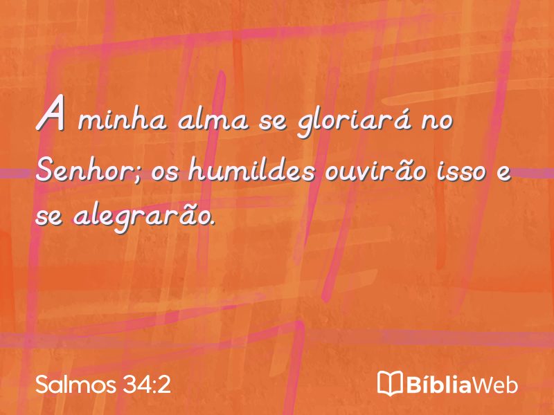 Salmos 34:2 em imagem para compartilhar