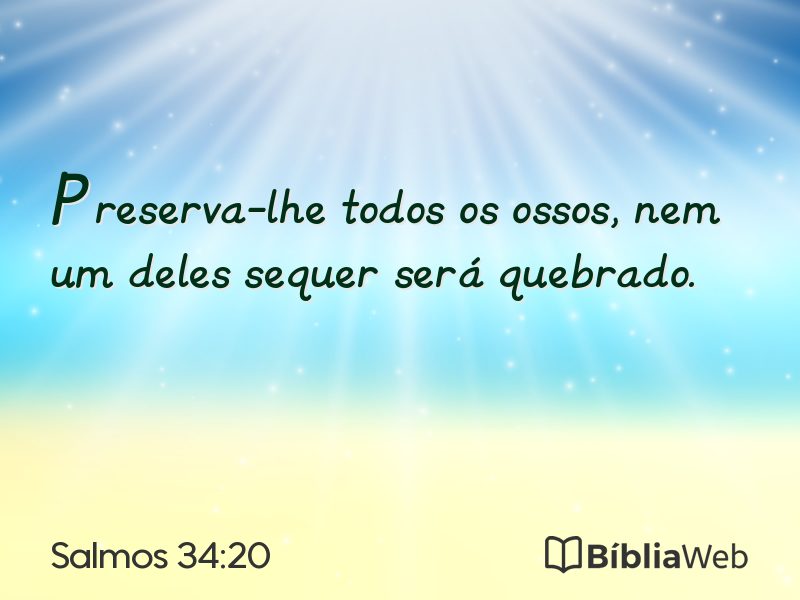 Salmos 34:20 em imagem para compartilhar
