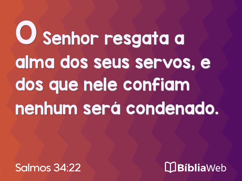Salmos 34:22 em imagem para compartilhar