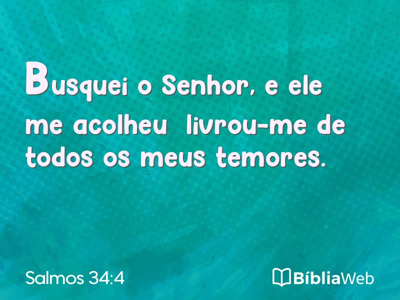 Salmos 34:4 em imagem para compartilhar