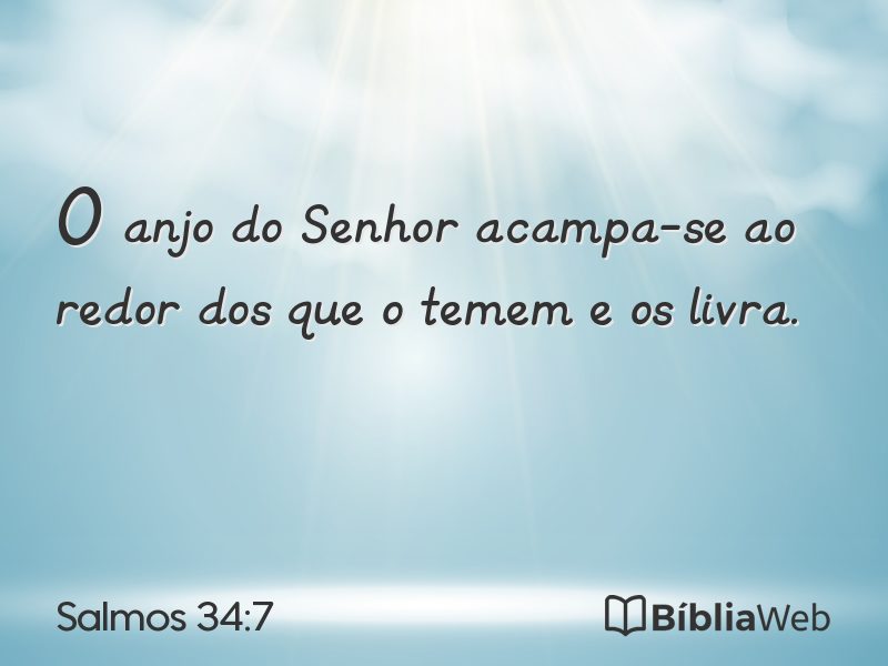 Salmos 34:7 em imagem para compartilhar