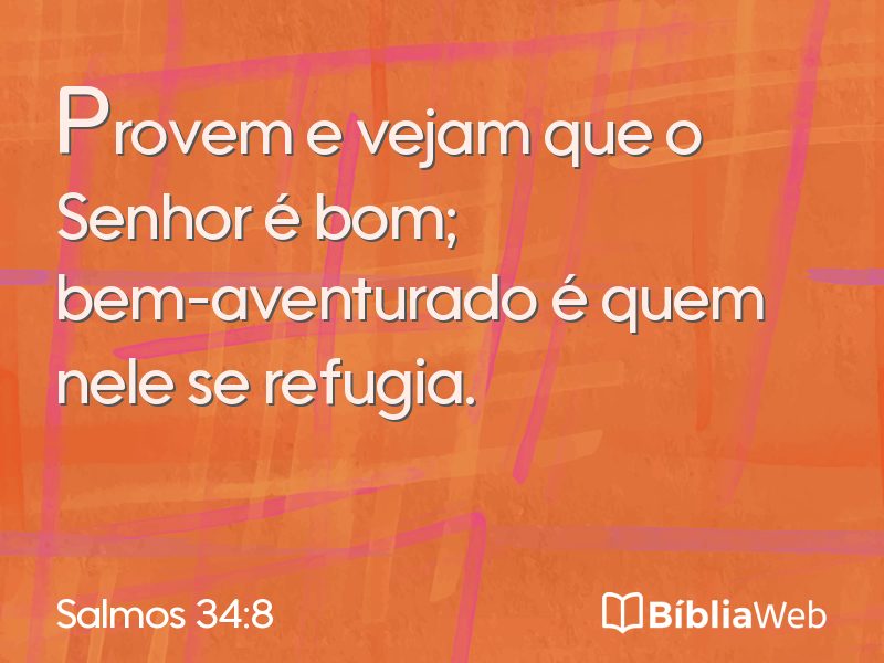 Salmos 34:8 em imagem para compartilhar