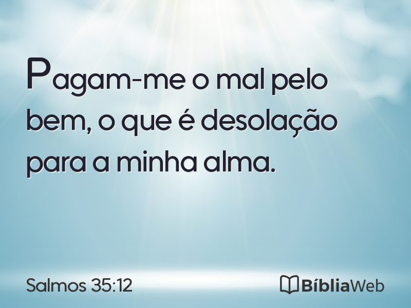 Salmos 35:12 em imagem para compartilhar
