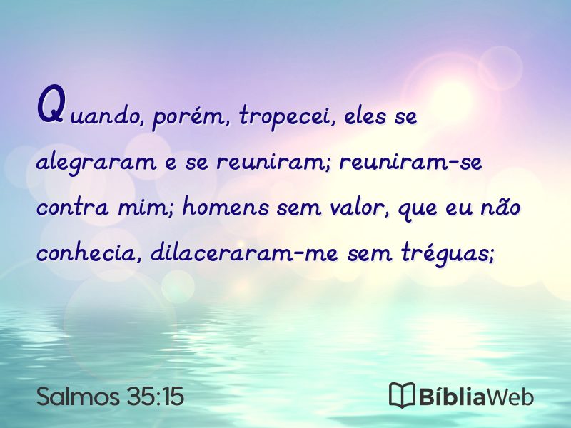 Salmos 35:15 em imagem para compartilhar