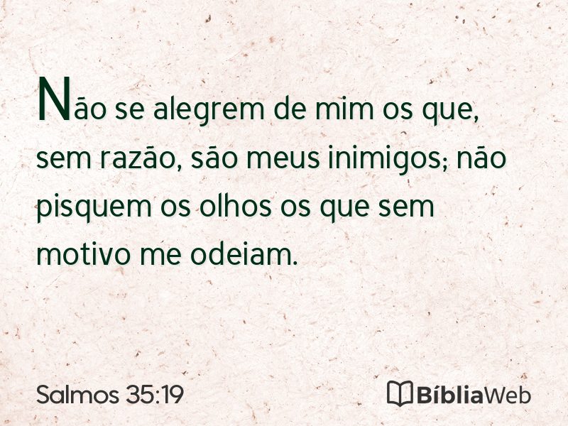 Salmos 35:19 em imagem para compartilhar