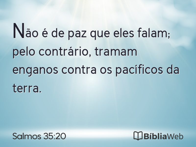 Salmos 35:20 em imagem para compartilhar