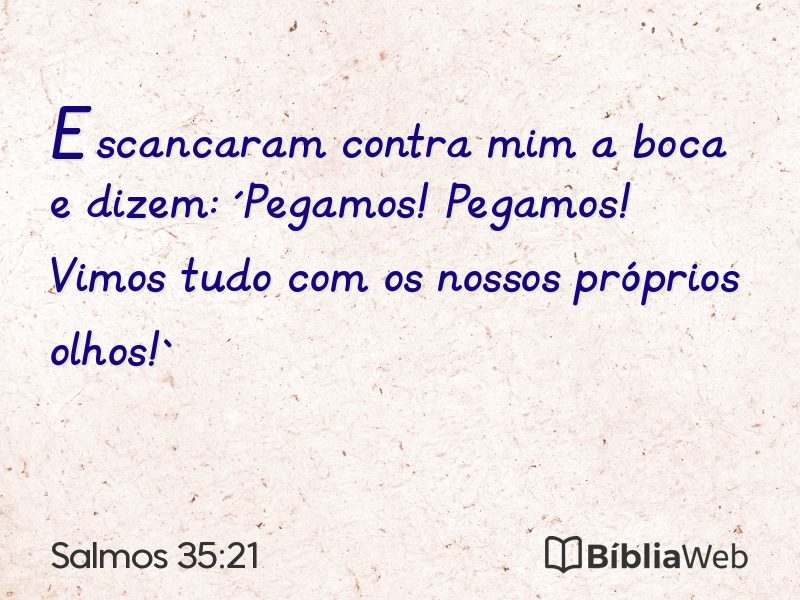 Salmos 35:21 em imagem para compartilhar