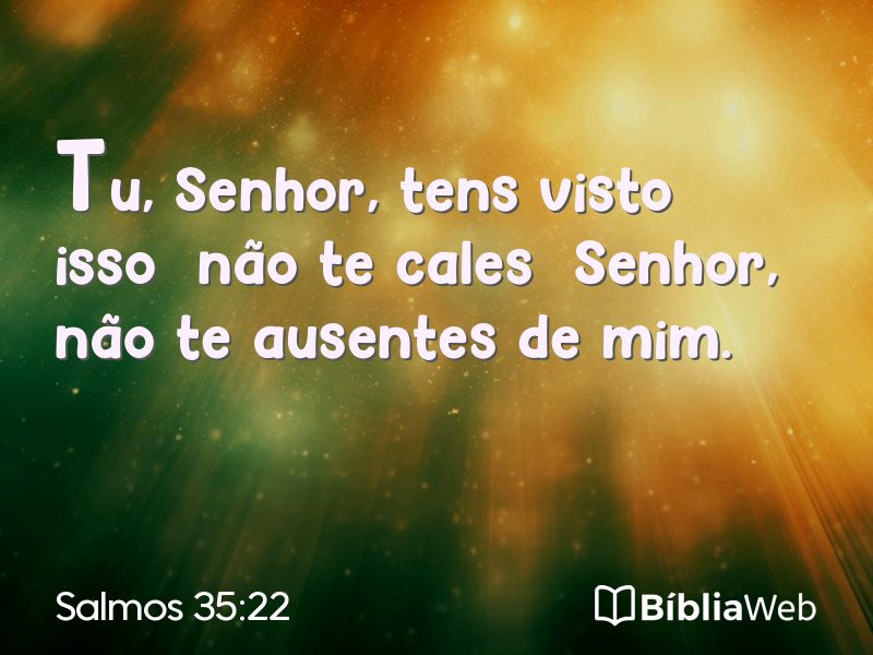Salmos 35:22 em imagem para compartilhar
