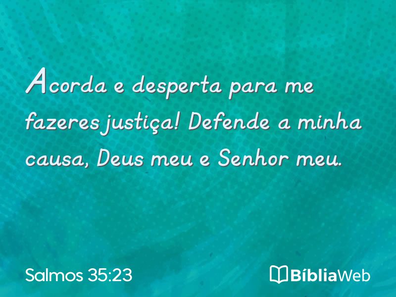 Salmos 35:23 em imagem para compartilhar
