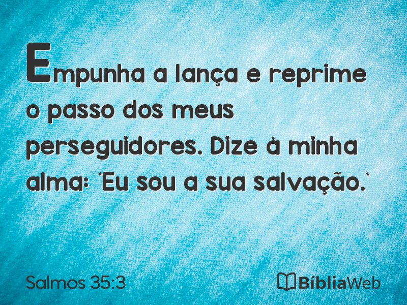 Salmos 35:3 em imagem para compartilhar
