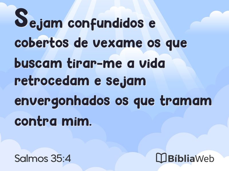 Salmos 35:4 em imagem para compartilhar