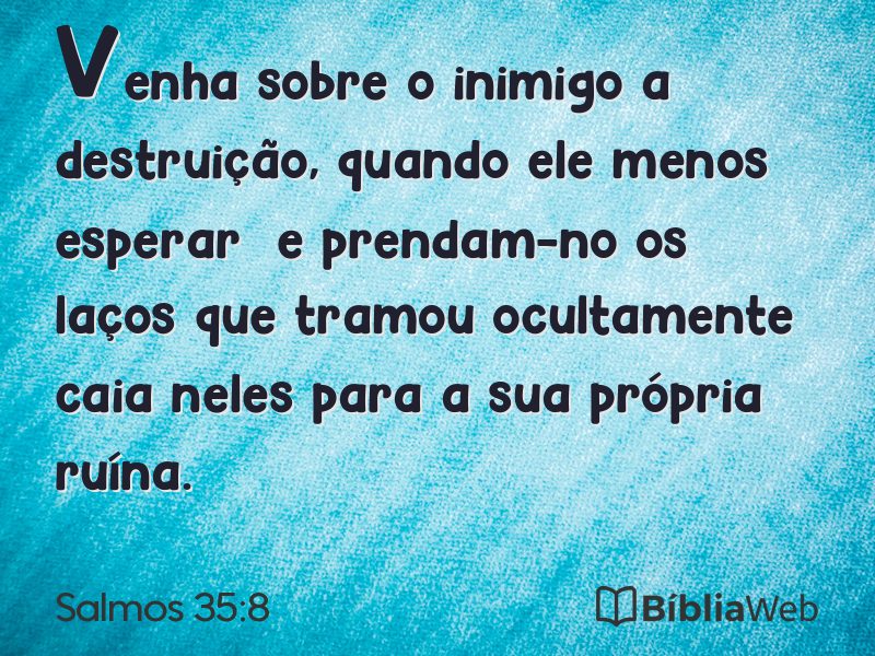 Salmos 35:8 em imagem para compartilhar