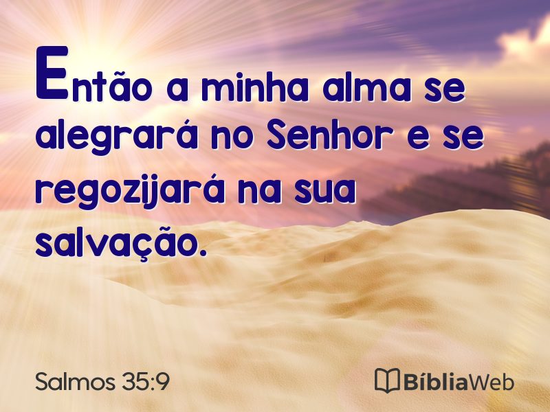 Salmos 35:9 em imagem para compartilhar