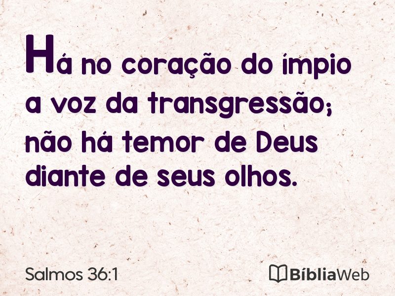 Salmos 36:1 em imagem para compartilhar