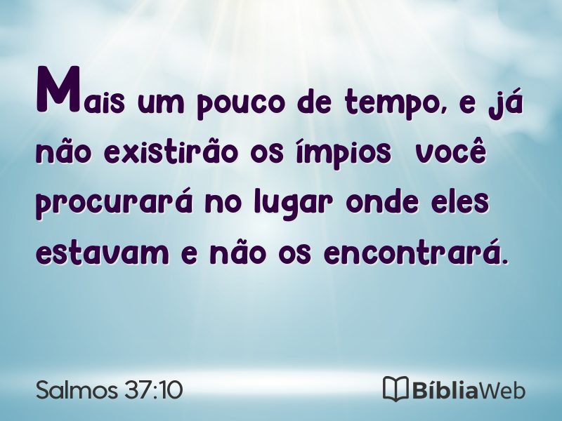 Salmos 37:10 em imagem para compartilhar