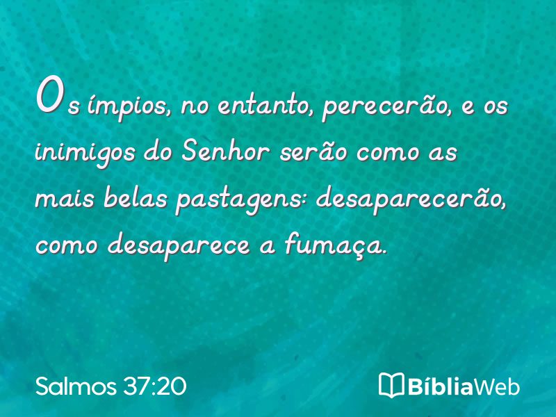 Salmos 37:20 em imagem para compartilhar