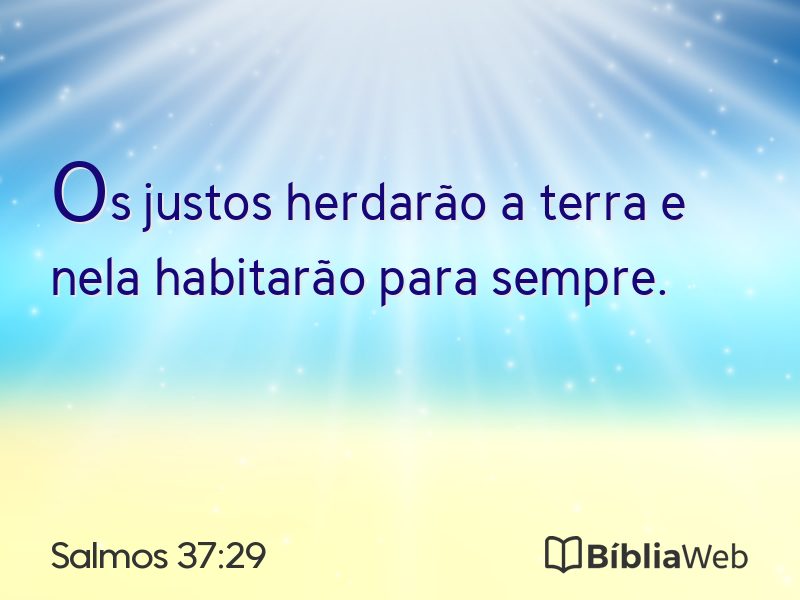 Salmos 37:29 em imagem para compartilhar