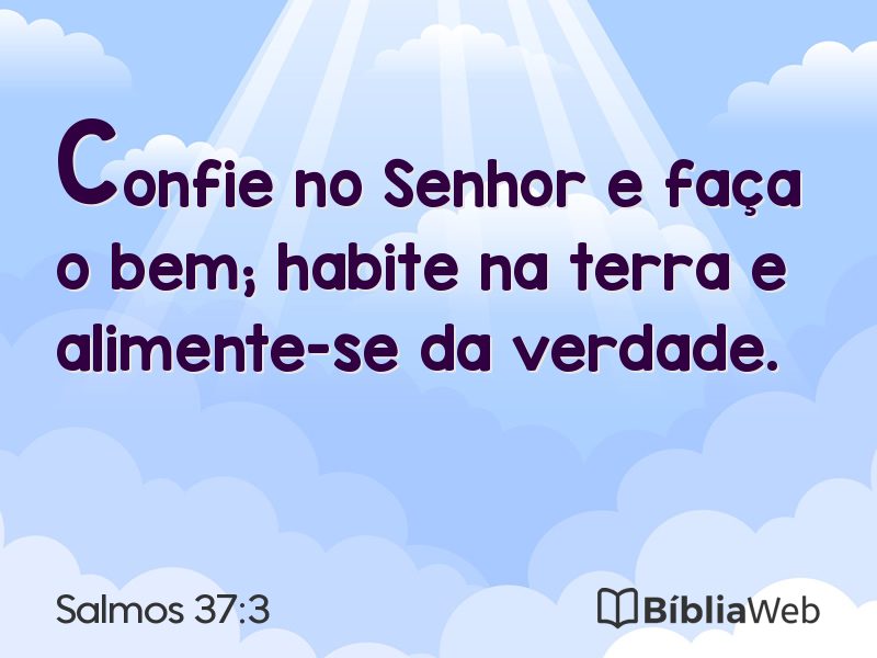 Salmos 37:3 em imagem para compartilhar