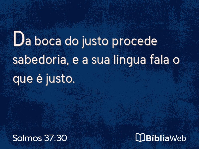 Salmos 37:30 em imagem para compartilhar