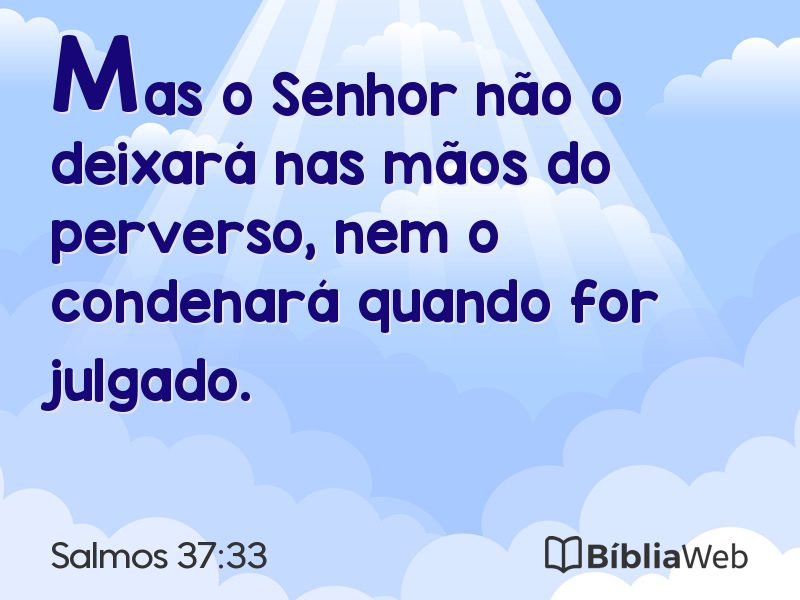 Salmos 37:33 em imagem para compartilhar