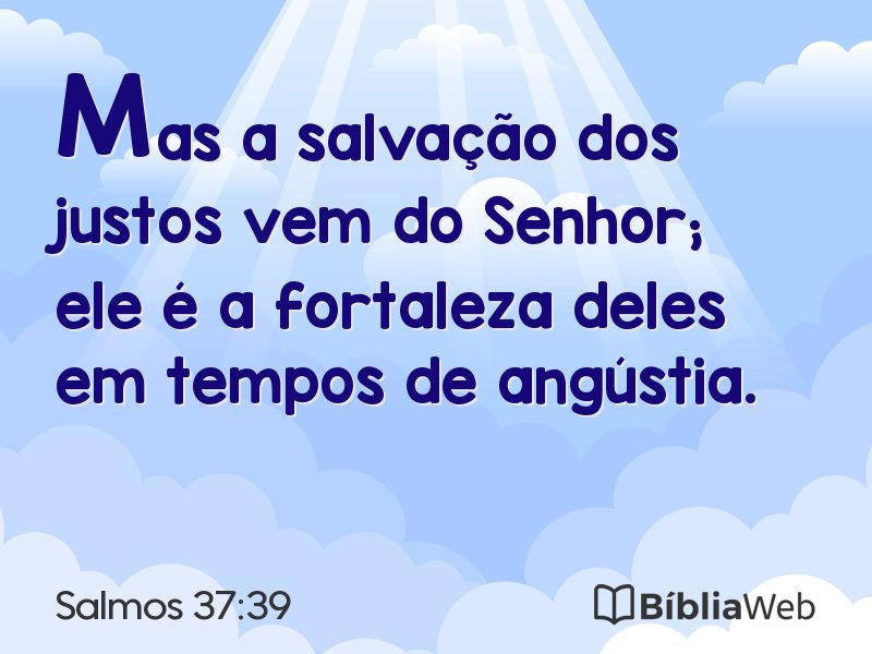 Salmos 37:39 em imagem para compartilhar