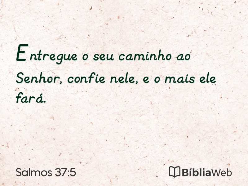 Salmos 37:5 em imagem para compartilhar