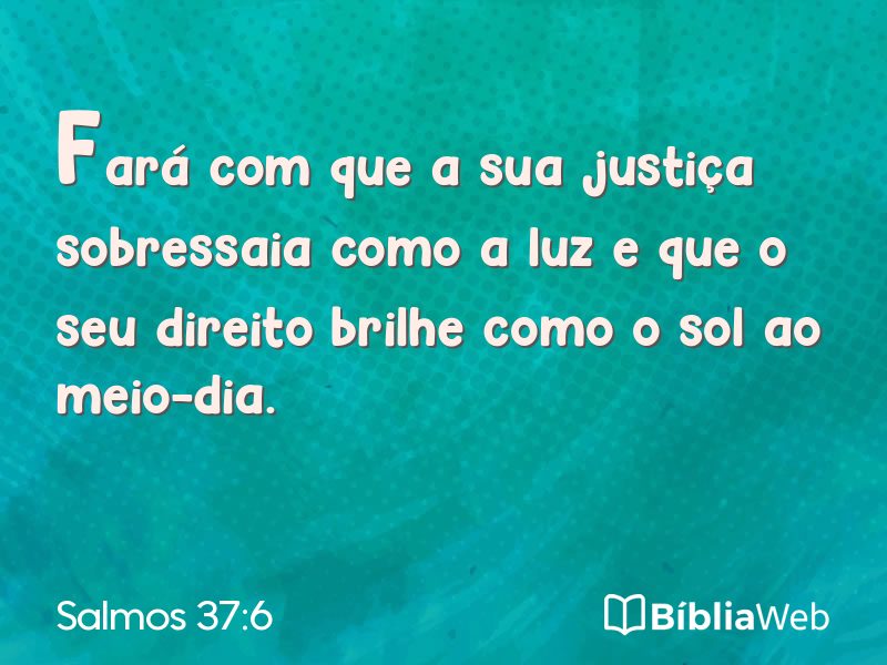 Salmos 37:6 em imagem para compartilhar