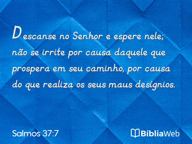 Salmos 37:7 em imagem para compartilhar