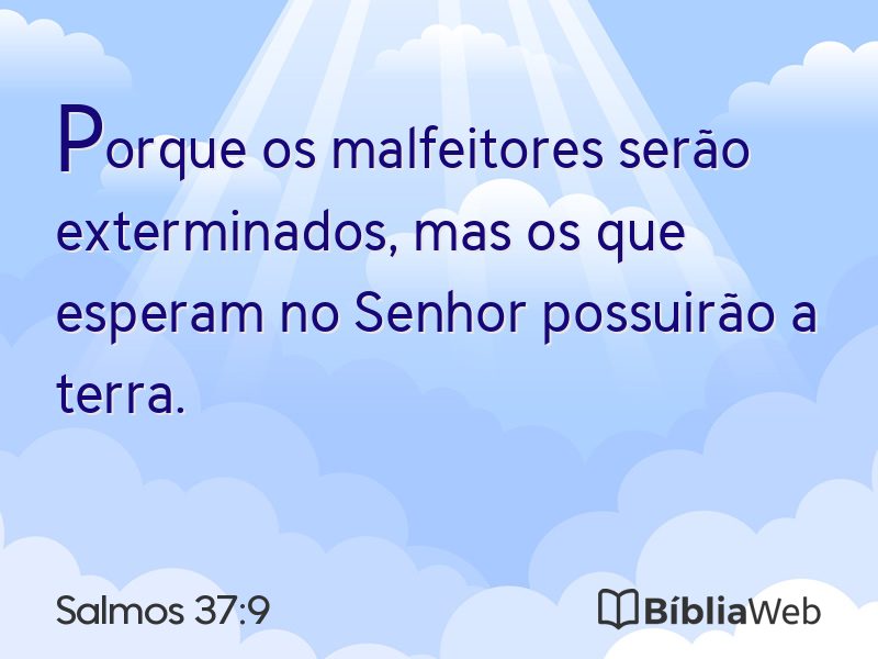 Salmos 37:9 em imagem para compartilhar