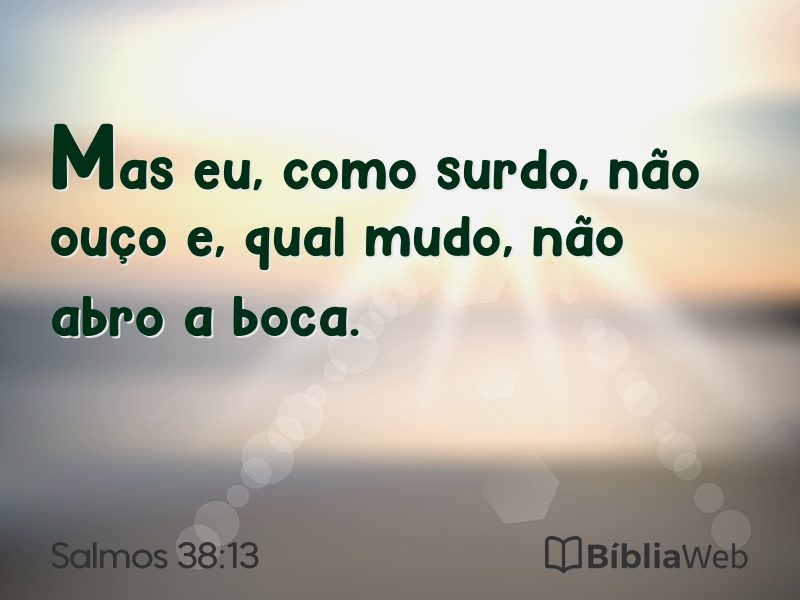 Salmos 38:13 em imagem para compartilhar