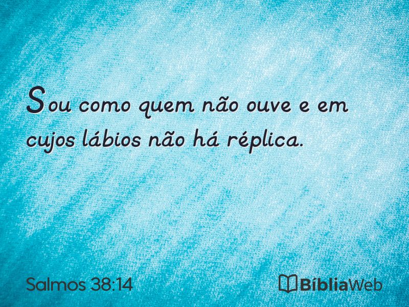 Salmos 38:14 em imagem para compartilhar