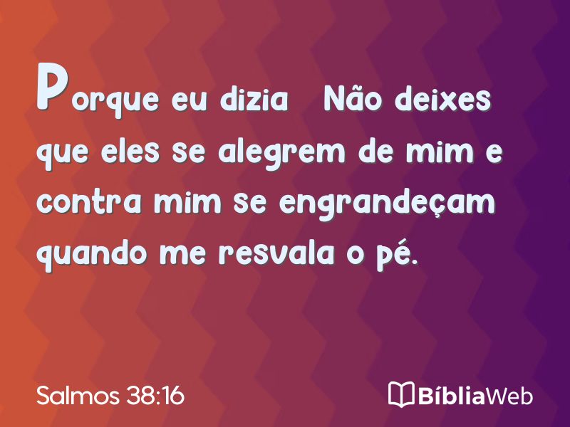 Salmos 38:16 em imagem para compartilhar