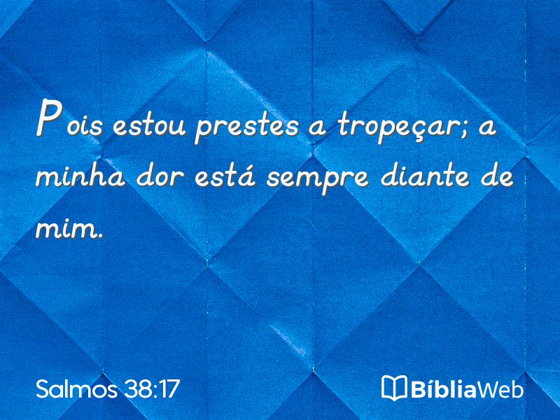 Salmos 38:17 em imagem para compartilhar