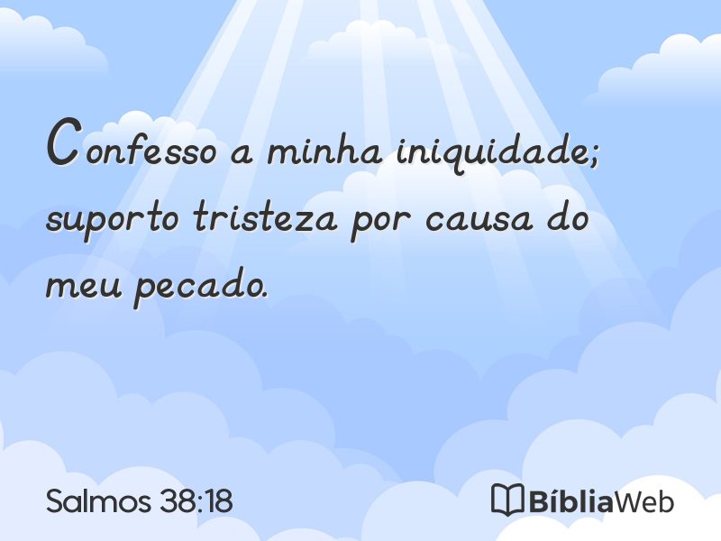 Salmos 38:18 em imagem para compartilhar