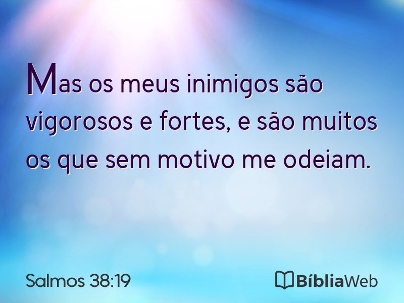 Salmos 38:19 em imagem para compartilhar
