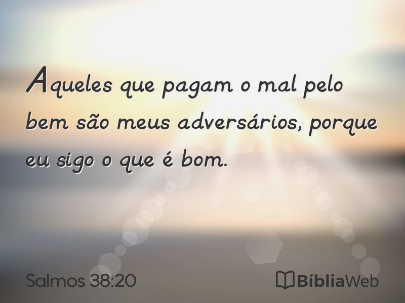 Salmos 38:20 em imagem para compartilhar