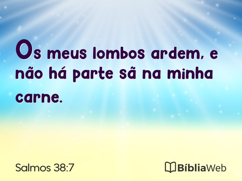 Salmos 38:7 em imagem para compartilhar