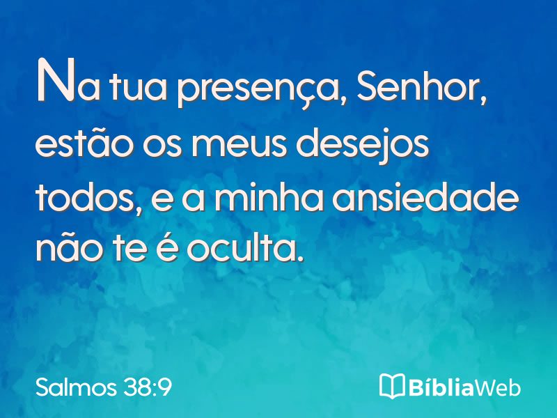 Salmos 38:9 em imagem para compartilhar