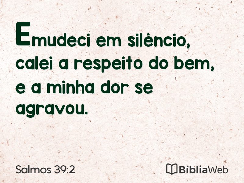 Salmos 39:2 em imagem para compartilhar
