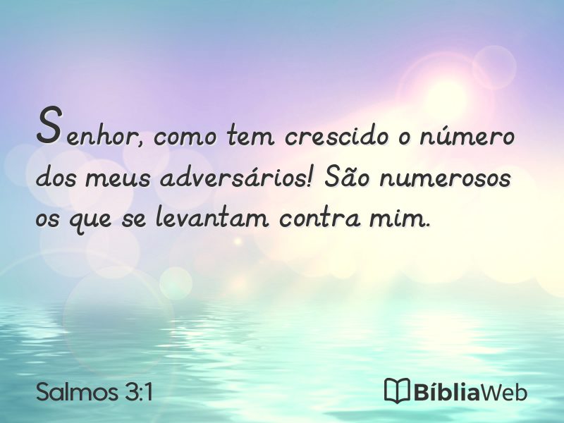 Salmos 3:1 em imagem para compartilhar