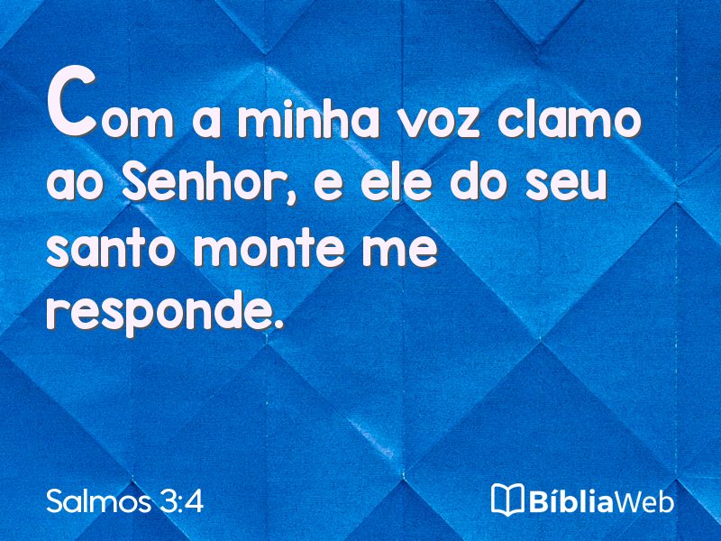 Salmos 3:4 em imagem para compartilhar