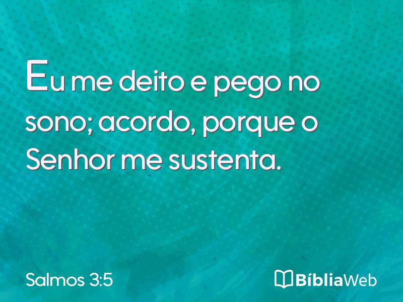 Salmos 3:5 em imagem para compartilhar