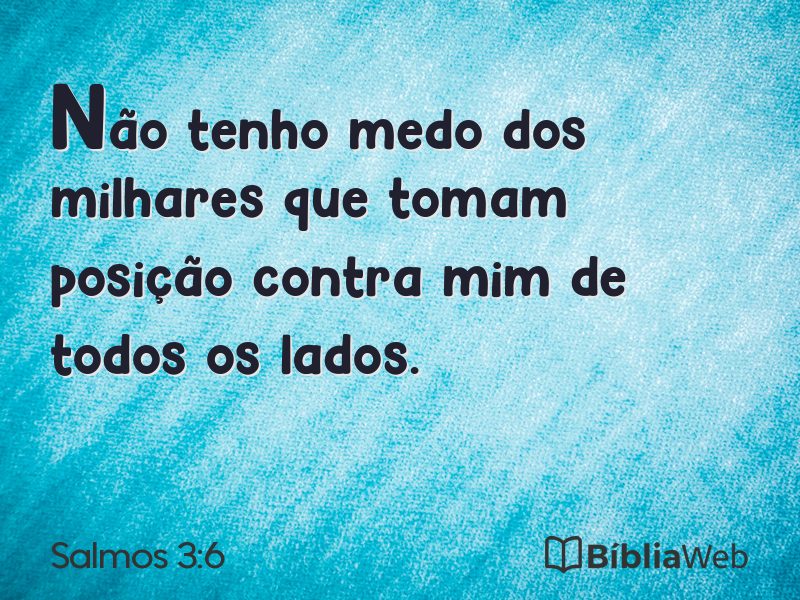 Salmos 3:6 em imagem para compartilhar